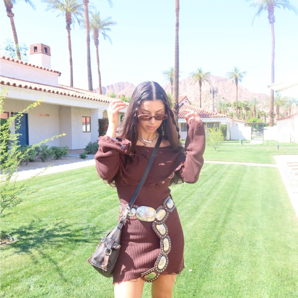 Lovers + Friends Chocolate Long Sleeve Dress